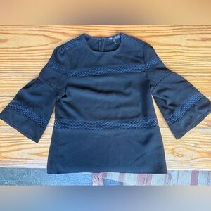 Maje Sheer Detail Elegant Black Women's Top